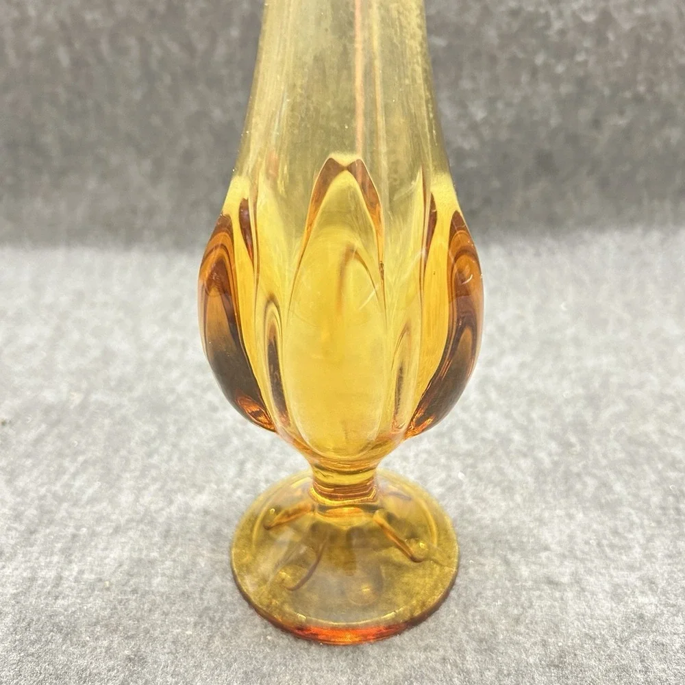 Vintage Viking Swung Amber Glass MCM 12